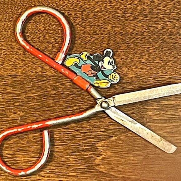 1930's DISNEYANA Mickey Mouse Scissors w. "W. D. Ent" Copyright Inscribed - Picture 5 of 6
